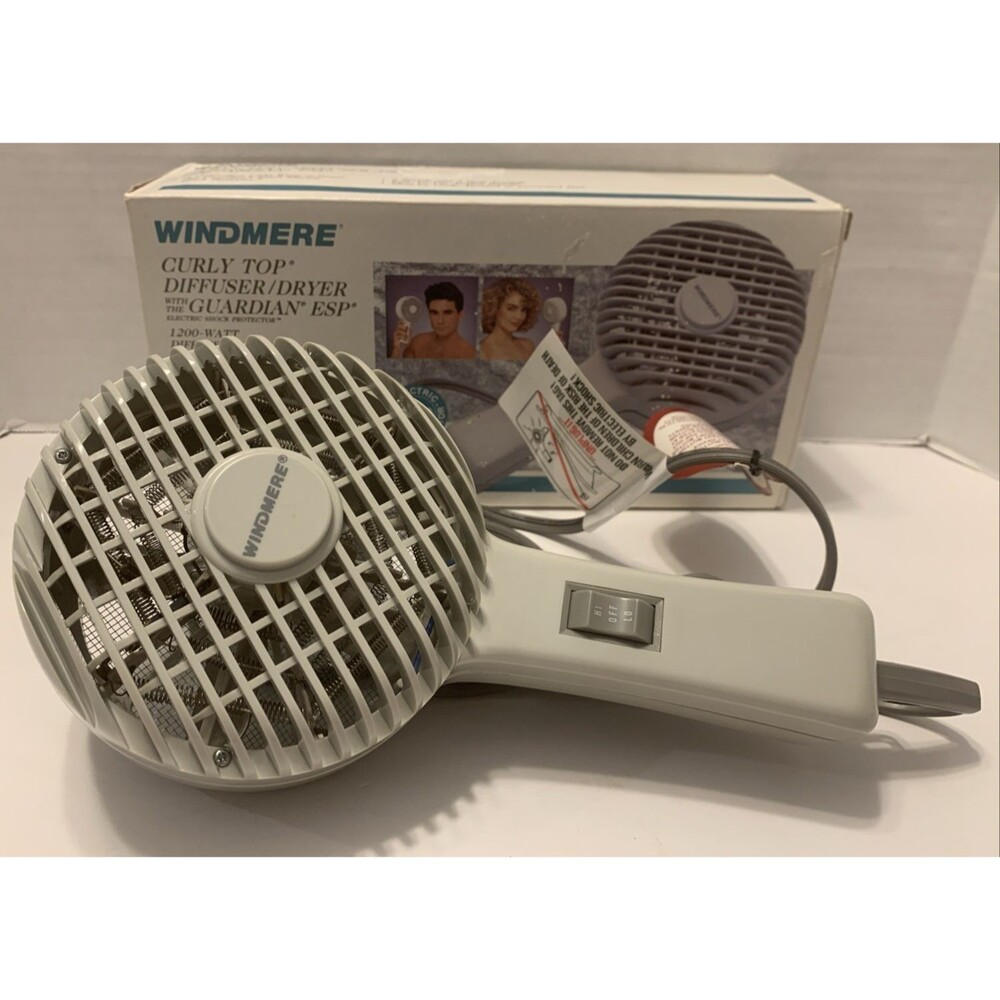 Windmere Curly Top Diffuser Dryer New in Box